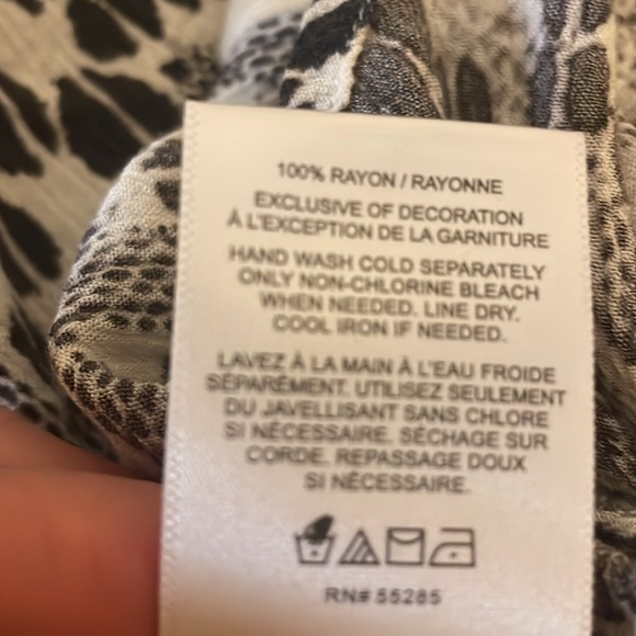 Express women’s medium 8 10 top blouse cami cream grey black macrame peplum - Picture 6 of 9